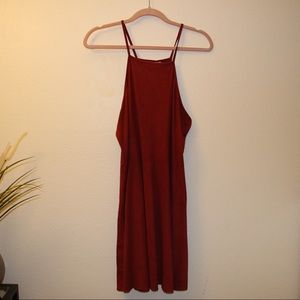 Pacsun | LA Hearts USED Red Suede Skater Dress | Summer Dress Size Large